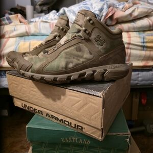 Under Armour Men's Tactical Camo Sneakers - Olive and Khaki